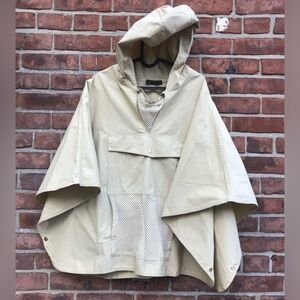 Vintage Waterproof Poncho, sz small, tan